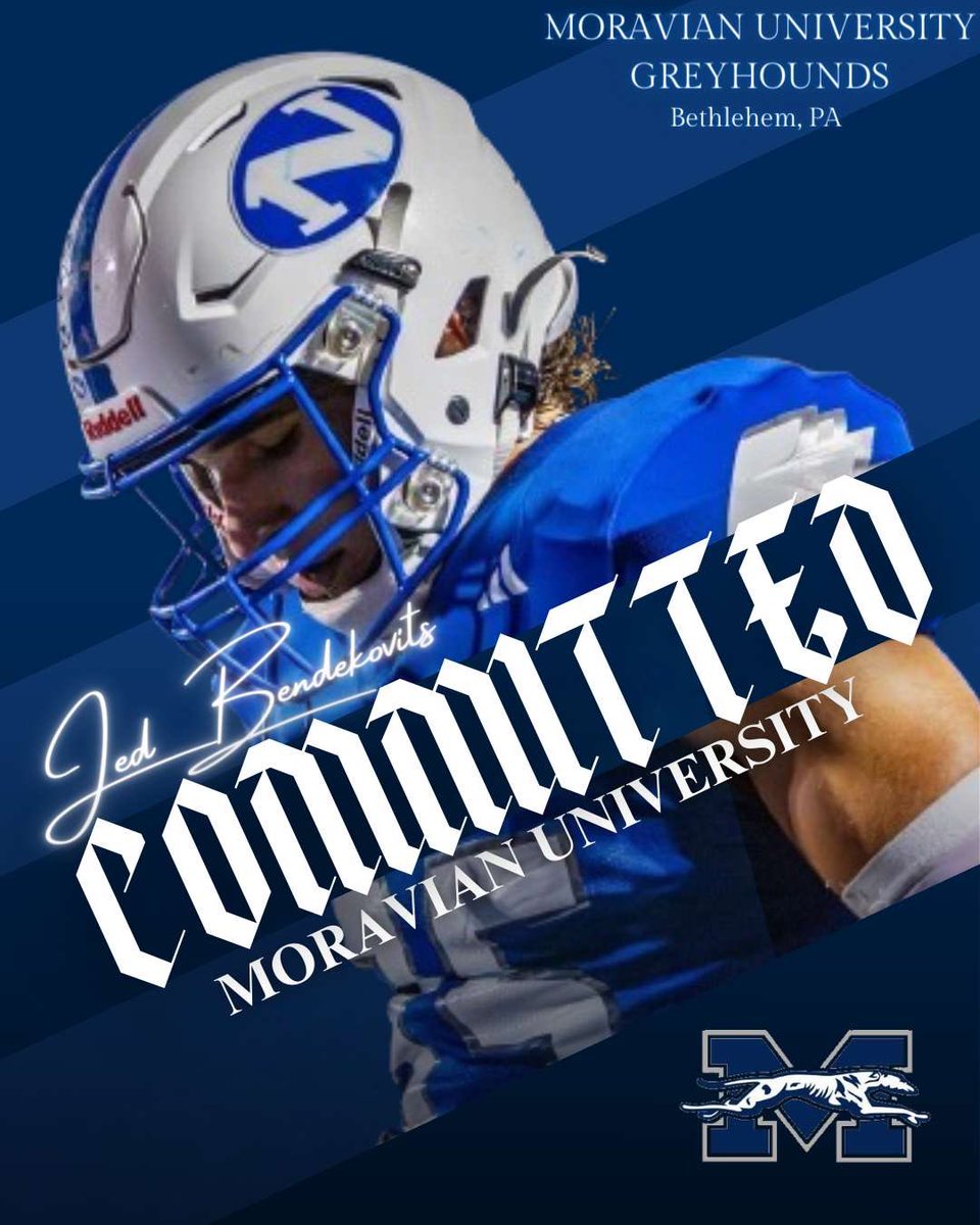 Excited to announce that I will be continuing my academic and athletic career at Moravian University. I’d like to thank all my assistant coaches, teammates, and family who helped me throughout the ups and downs. 
This is a new beginning!
 #R35PECT @CoachLongMUFB #Team98 #Houndem