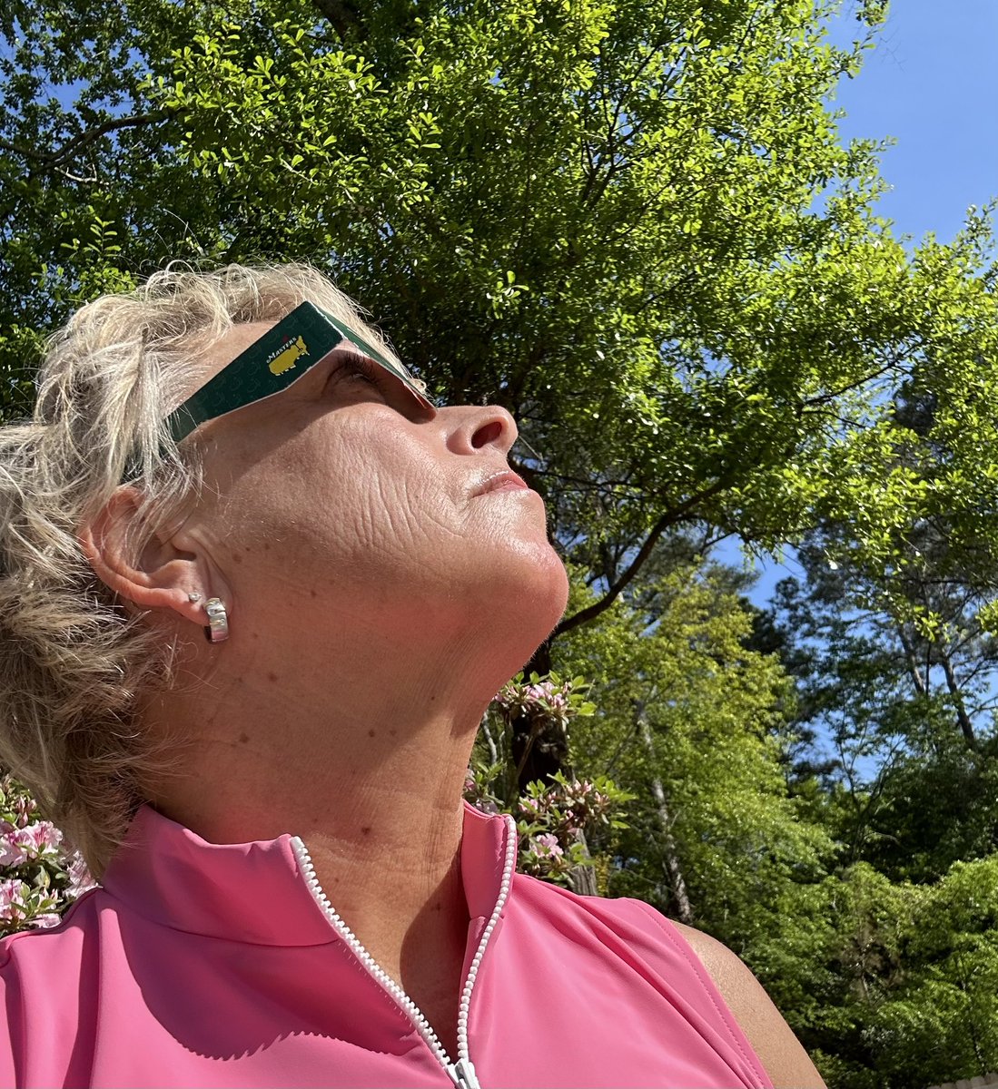 They think of everything at @TheMasters, including eclipse glasses with the date on them. April 8, 2024 — week of the 88th playing of the tournament.