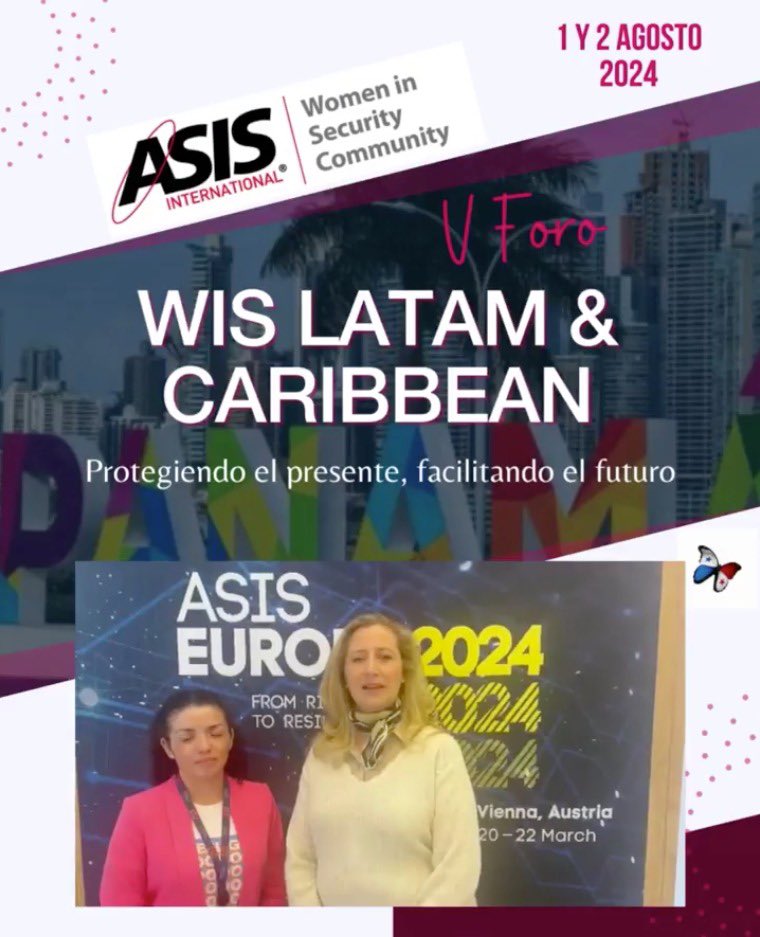 LUCIAFORNELLIL's tweet photo. Luego de los foros en Lima, Cartagena, Cancún, Rio de Janeiro, nuevamente el V Foro Women in Security Latam &amp; Caribbean 2024 #wislatam el 1 y 2 de agosto en @asispanama @asismexico217

Continúa: https://t.co/5LhB13SJ3k 
#UsecNetwork #usecim #InnovandoEnASIS https://t.co/lqh4ragQ2q