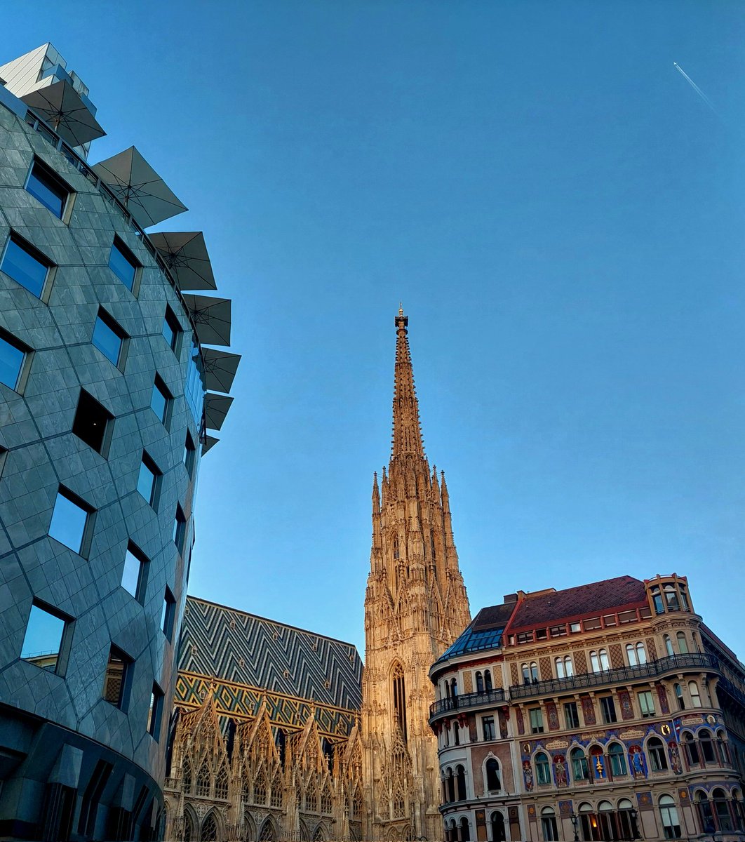 TheLittleVienna's tweet photo. 🥂 🦣
| #Vienna #wien #austria #steffl #cathedral #spring #architecture #tiles #evening #sky #HappyDay https://t.co/qpQHUMvWcL