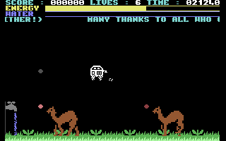 Here's another 40-year-old oddity. Like the game I posted earlier, it's from Interceptor, but this time the art is at least relatively indicative of the game's action. Which appeared to feature camels nicked from Llamasoft, along with other oddball stuff shown in the ad.