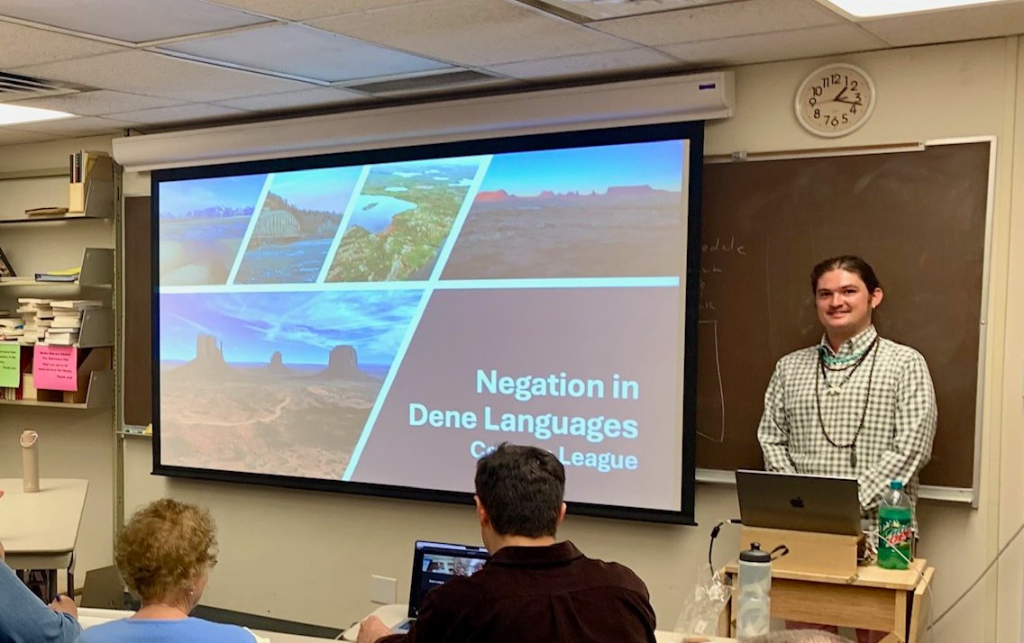 LoboLanguage's tweet image. Congratulations to lab member Cormac League, who was awarded distinction for his MA thesis &quot;Negation in Dene Languages&quot;!