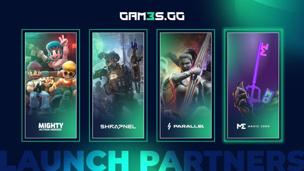 Did you spot our $G3 airdrop launch partners? 👀 • @PlayMightyHero: Active holders playing MAH • @playSHRAPNEL: All STX skin collectors • @ParallelTCG: Top 111 leaderboard players • @MagicEden: 2023 GAM3 Key holders Don't forget to claim yours: gam3s.gg/airdrop