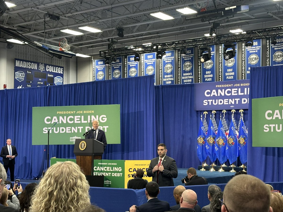 Biden in Madison, Wisconsin to announce his newest plan to cancel student debt