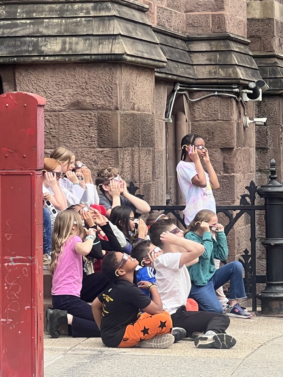 Kids in Brooklyn getting ready for the (partial!) eclipse …