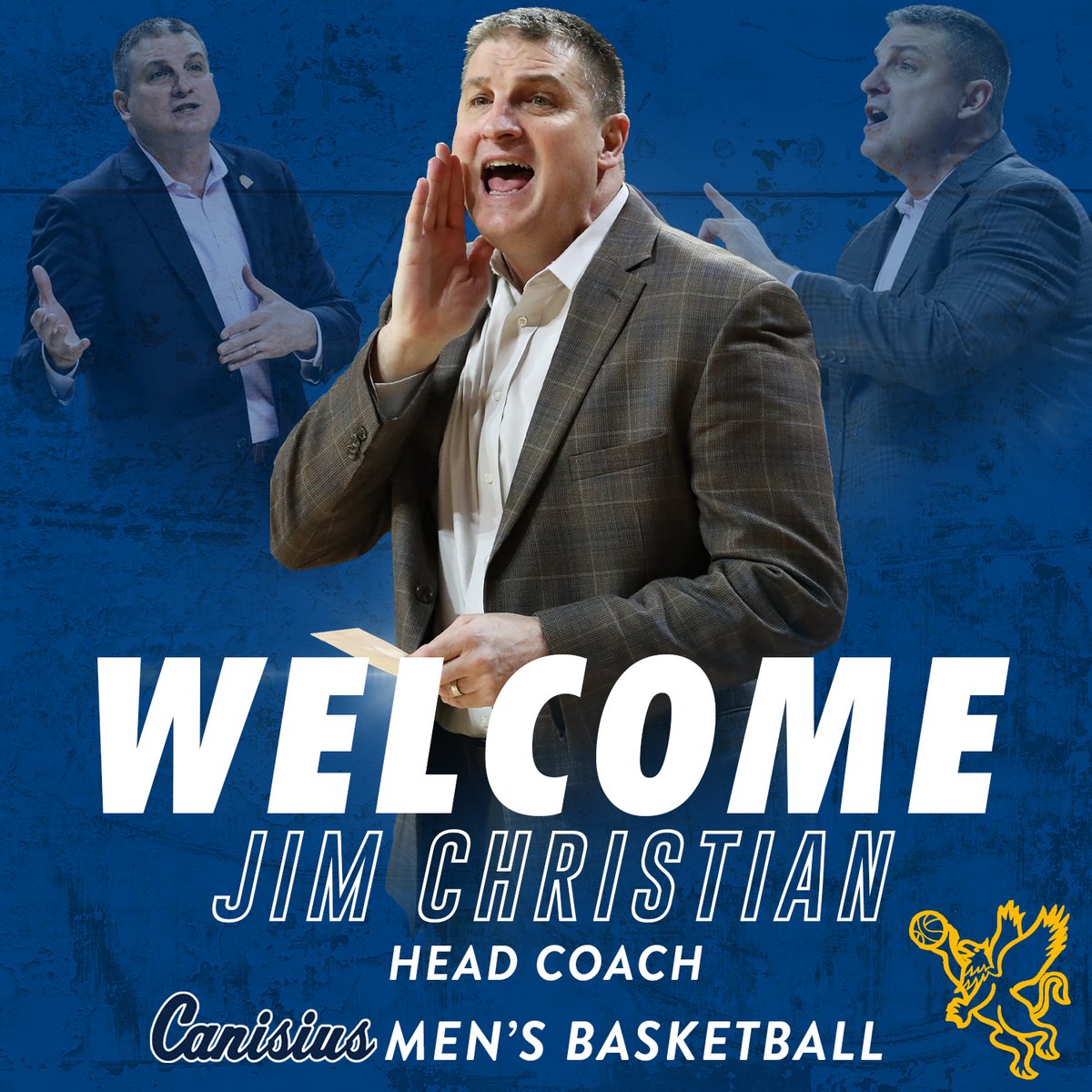 We are happy to announce that Jim Christian has been named the 25th head men's basketball coach in program history. Release: 📰 bit.ly/CANMBB_040824 #Griffs | #MAACHoops