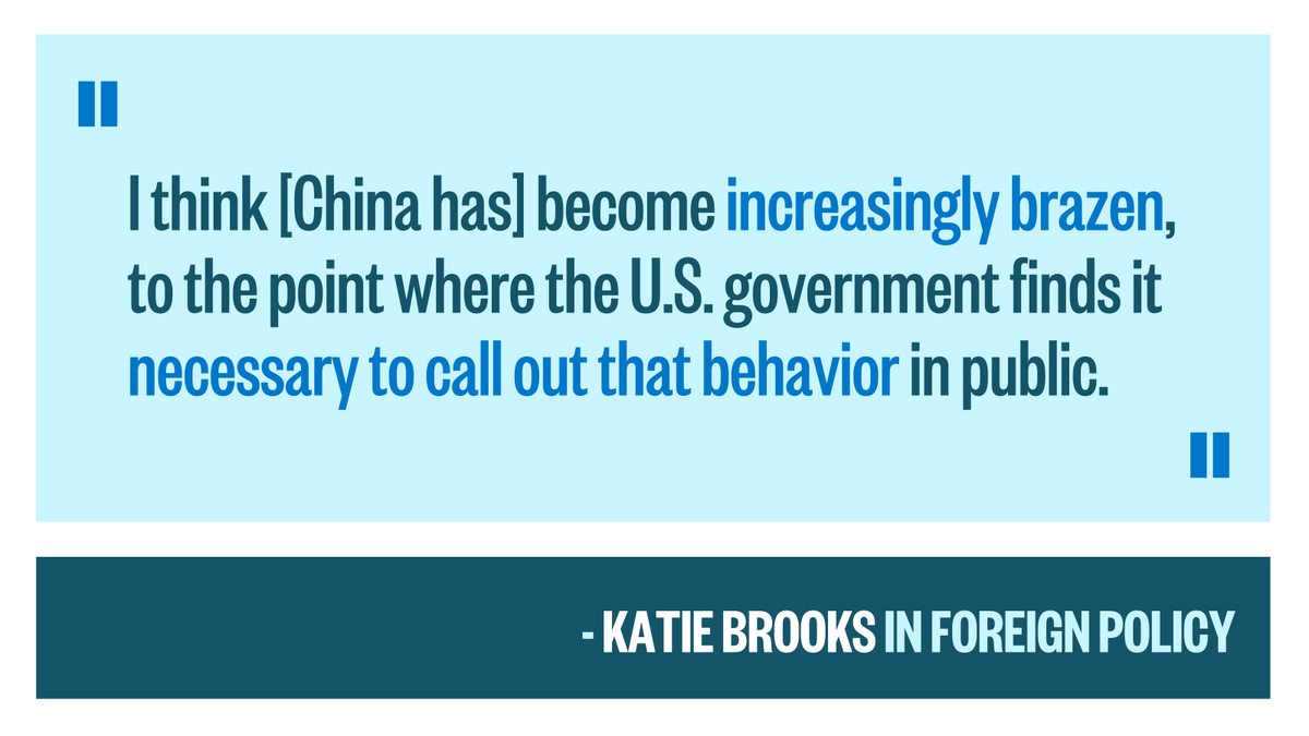 As officials prepare for worst-case scenario attacks on America's #CriticalInfrastructure, our team's Katie Brooks joined @ForeignPolicy's @Iyengarish to discuss the recent evolution in #China's #cyber tactics. Here's what she had to say: foreignpolicy.com/2024/04/01/cyb…