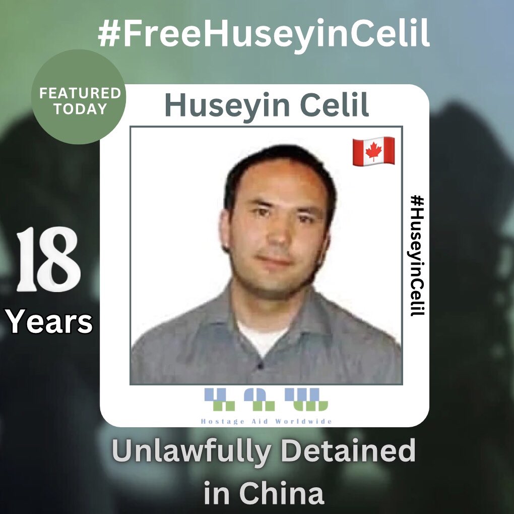 Huseyin Celil is a Canadian citizen & an #Uyghur rights activist who was unlawfully detained in Uzbekistan on Mar. 27, 2006 & subsequently extradited to #China & convicted on “terrorism” charges. Nothing has been heard about his status, location or health since late 2016.…