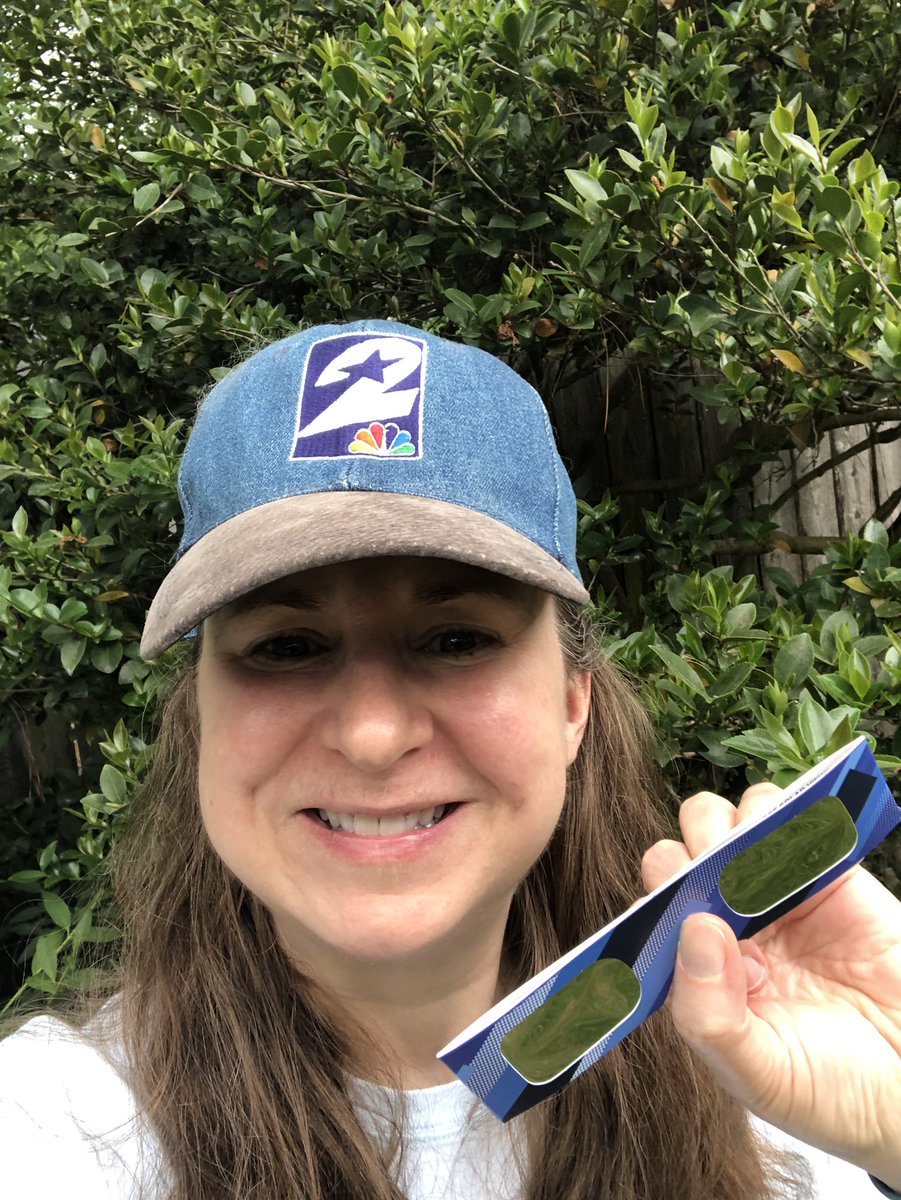 Thank you <a href="/KPRC2/">KPRC 2 Houston</a>Frank <a href="/houstonlifetv/">Houston Life TV</a> @KPRC2 for the eclipse glasses. It was fun despite the cloud cover. 😢 It did get dark and lots of birds came out so that was cool. #KMSCougarPride