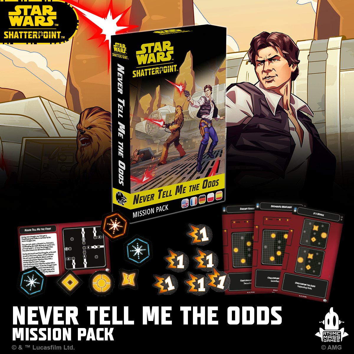 A new mission pack is coming to Star Wars: Shatterpoint! In addition to new missions layouts, players can expect special mission rules and 9 new struggle cards to bring new challenges to gameplay! Pre-orders open today! store.asmodee.com/products/star-…