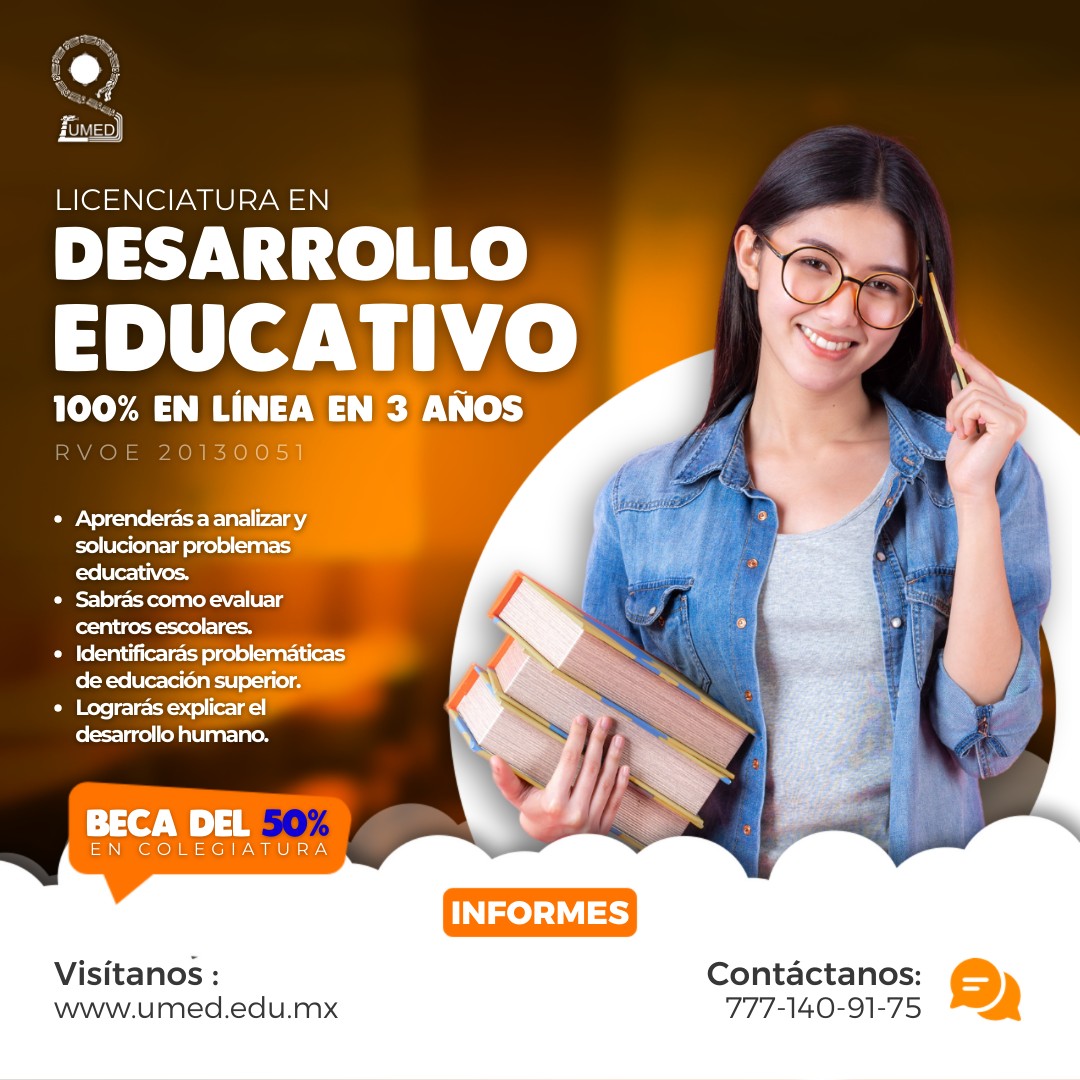 UMEDoficial's tweet photo. 📷 Transforma Vidas y Comunidades con la Carrera en Desarrollo Educativo 📷 https://t.co/dZ0LZRJBni