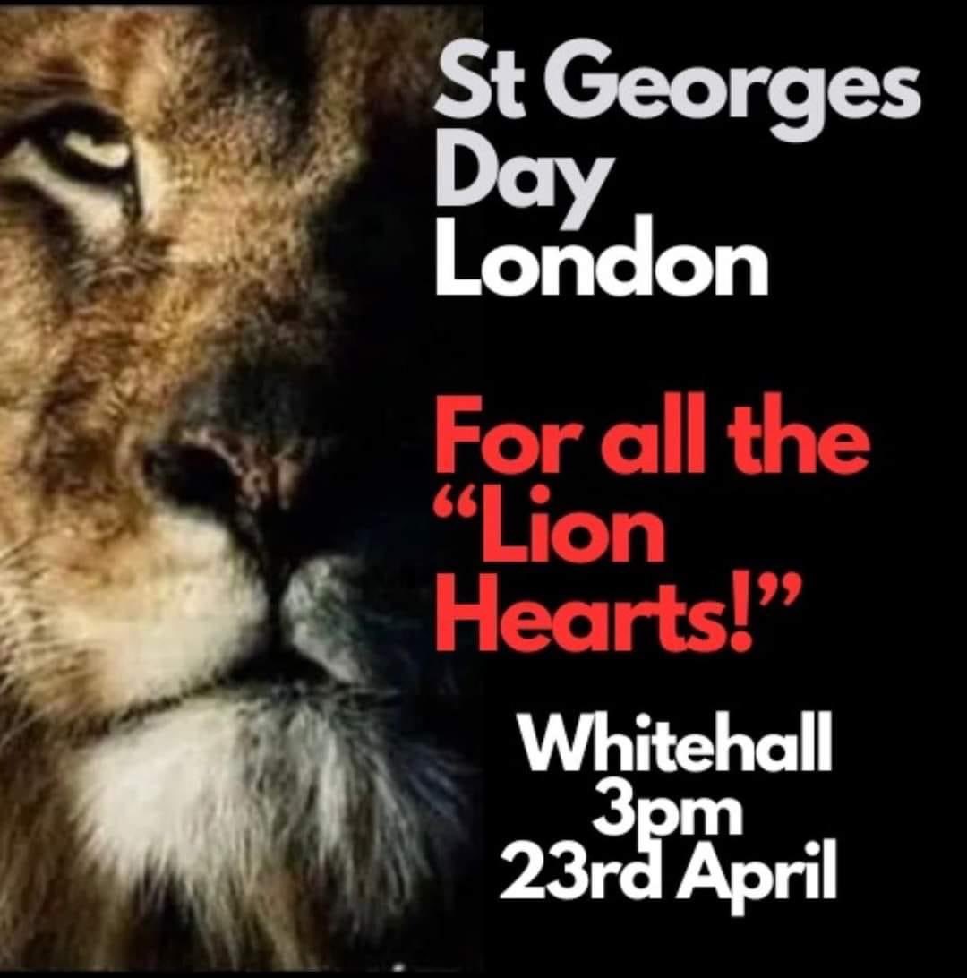 Who’s ready for the biggest #StreetParty ever #StGeorgesDay April 23rd 2024?

Meeting at #WaterlooStation at 13.00pm and walking to #Westminister for 15.00pm.

This day us about having fun 🤩 

If you cant meet, just raise your flags and be proud of your #Englishism 🏴󠁧󠁢󠁥󠁮󠁧󠁿