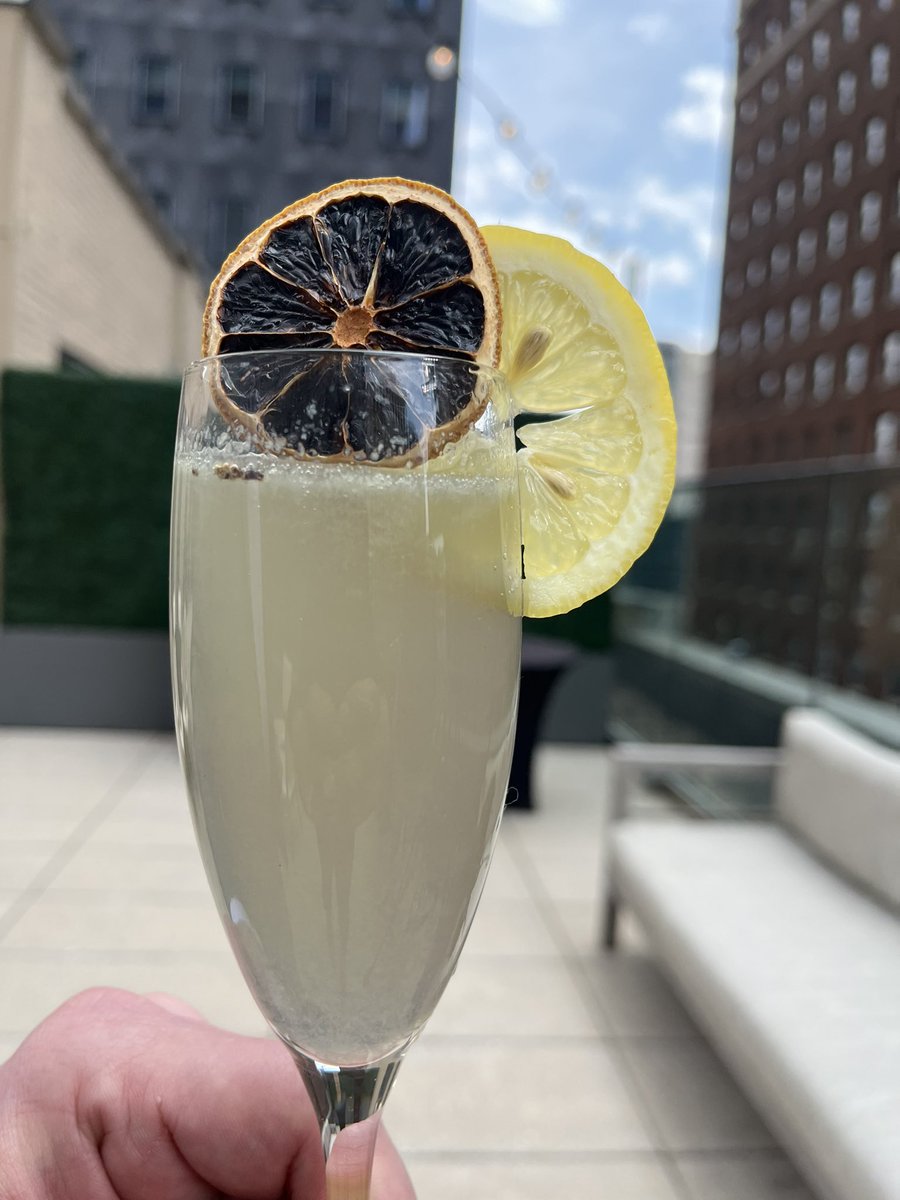 This is Hotel Monaco’s special rooftop watch party cocktail, “The Eclipse.” The employees are calling it “Everything the Light Touches.” ☀️🌑