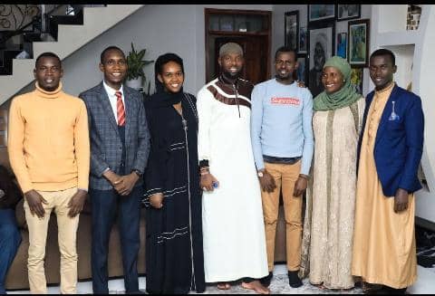 Enjoyed dinner with Eddy Kenzo, Minister Phiona Nyamutoro, Hajjati Medina, Adidi Rasulu, chairperson of Koboko Makerere University Students Association, and my sign language interpreter, Mr. Kizito. Thanks, Hajjati, for the hosting! 🍽️'