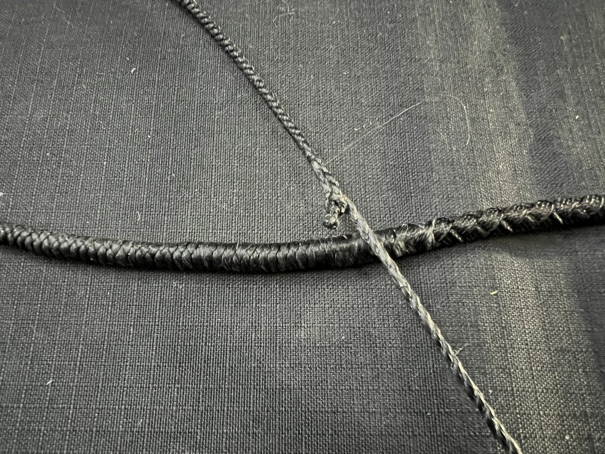 Custom order. 5ft, 16 Plait, Dacron Snake Whip. Black with Dundee’s fall and tapered cracker!