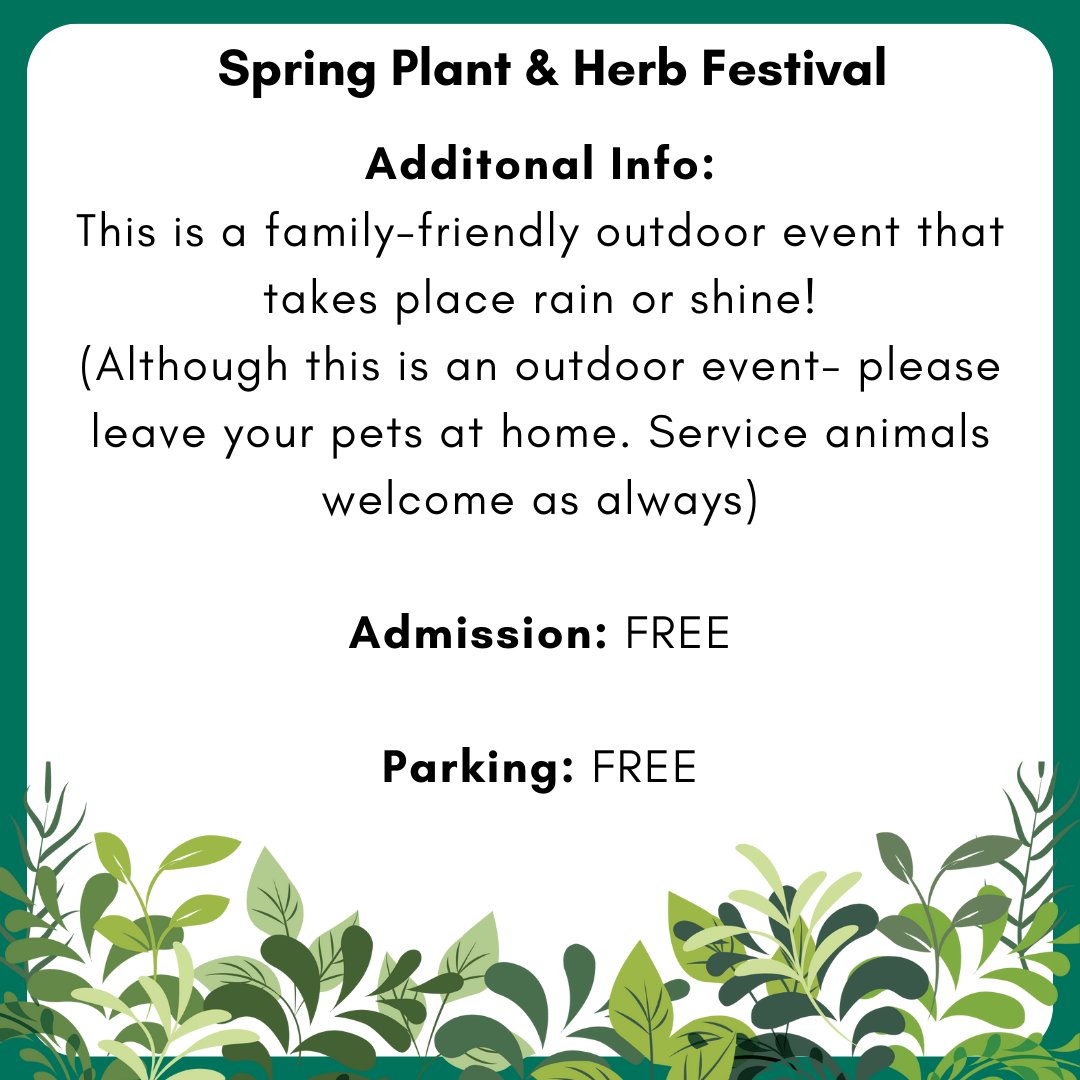 The Spring Plant and Herb Festival in Cabarrus County is a free and family friendly event where you explore the unique pottery, floral, and produce vendors. Check out the post for more information. (2/2)

#community #cabarruscounty #plants #festival  #flowers #produce #localfood