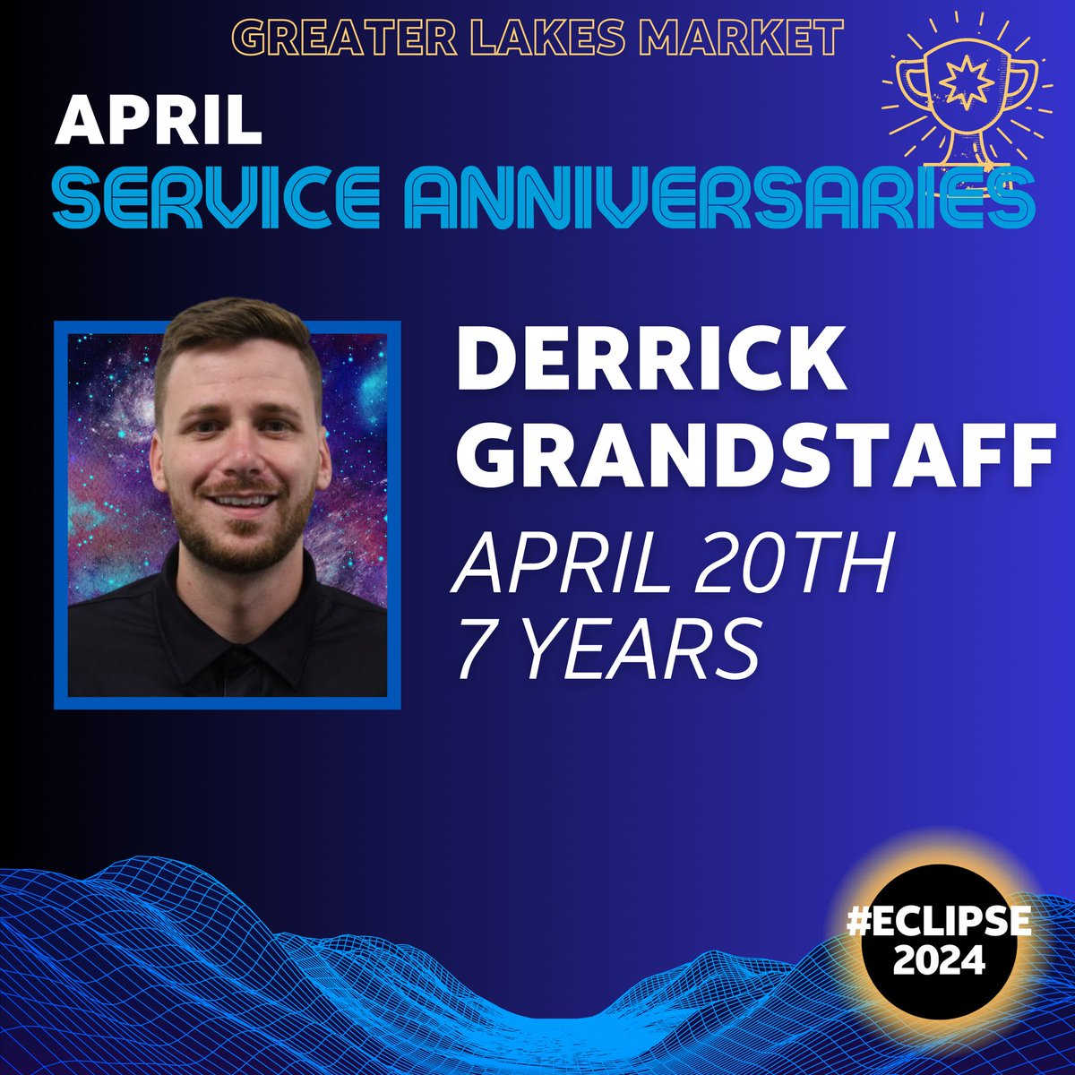 We got some #Birthdays and #ServiceAnniversaries in the HOUSE! Take a look at who’s being celebrated in April! 🌊📸 We hope you enjoy the #Eclipse2024 🌖🌗🌑 #MakingWaves
