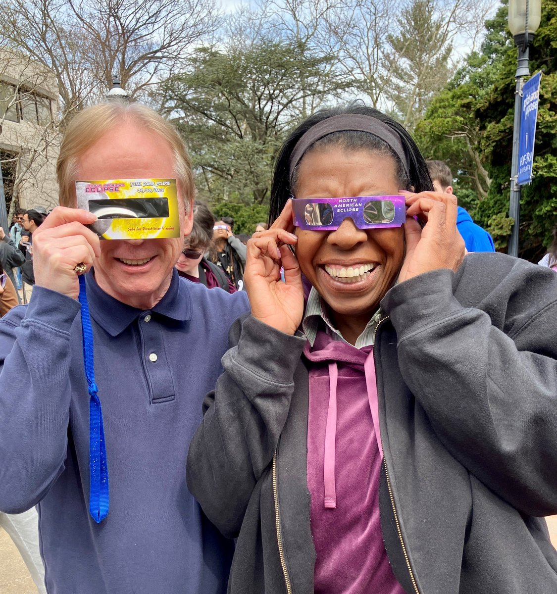 We're joining in on the #Eclipse2024 excitement on the @HofstraU campus! #Hofstra #SolarEclipse2024