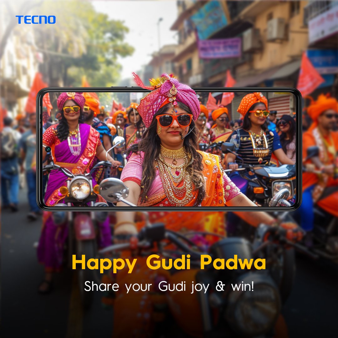 We're bringing in the Maharashtrian New Year with a photo contest! Share your vibrant Gudi Padwa celebrations - the beautiful Gudis, delicious feasts, or heartwarming family moments for a chance to win amazing prizes. Visit our Instagram - @tecnomobileindia to enter.