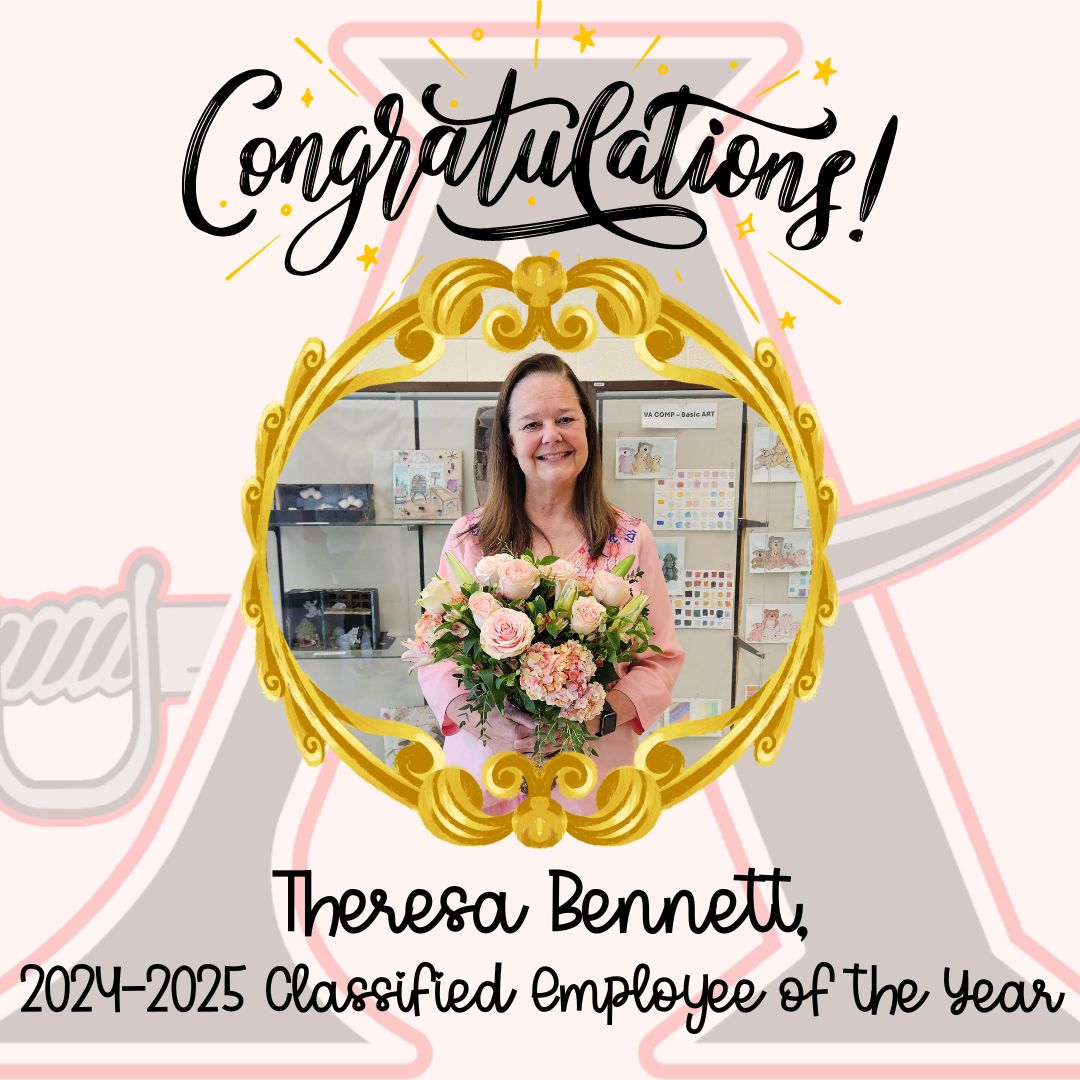 Congratulations to Theresa Bennett, our 2024-2025 Classified Employee of the Year! #GoBucs #AnchoredInExcellence #BucNation @cobbschools