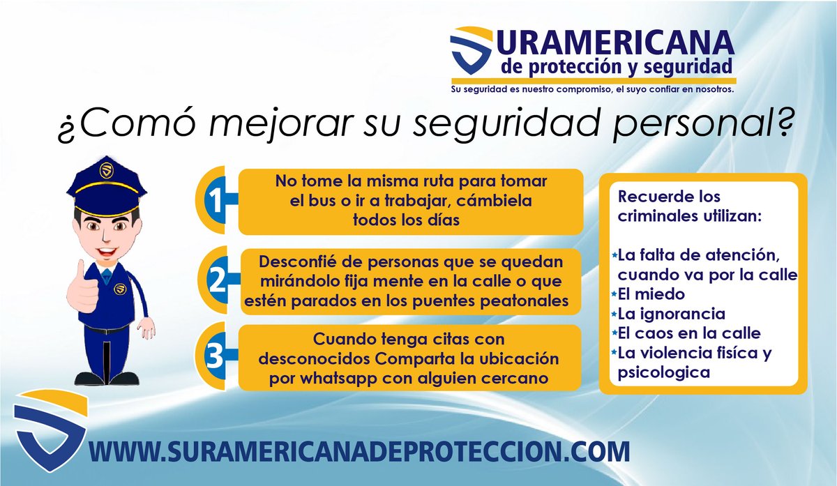 Mejore la seguridad de su empresa lo invitamos a que nos visite en suramericanadeproteccion.com 
#seguridadprivada #Seguridad