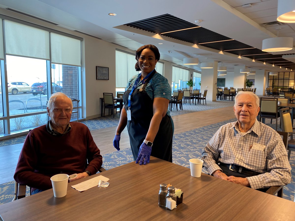 Residents and staff enjoying
time together during morning snack in the dining room!

#sprucegrove #sprucegroveseniors
#sprucegrovecommunity #seniorhousing
#independentliving #parklandcounty
#parklandcountyseniors #independentseniorliving
#fenwyckheights