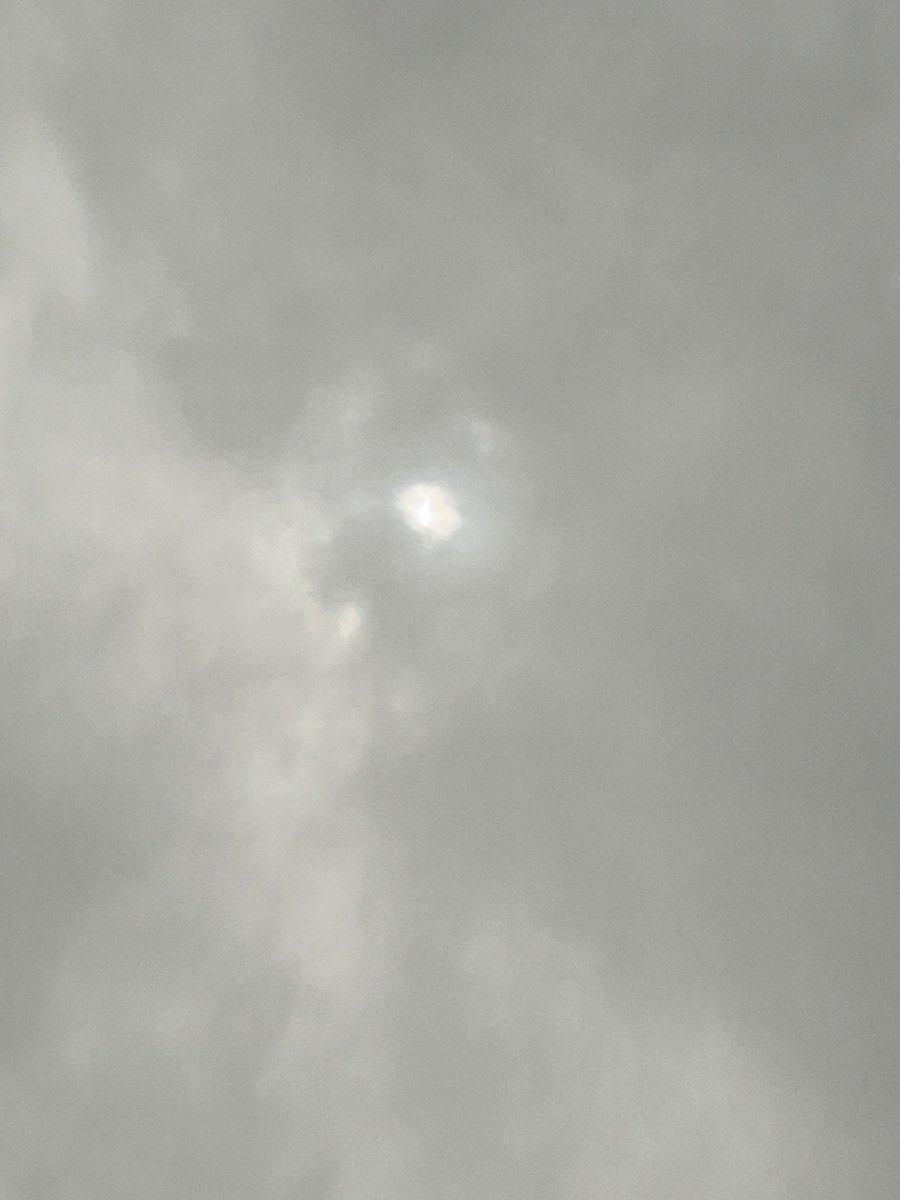 I caught a glimpse of the totality. Looks like night time over here.