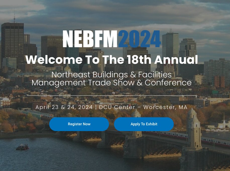 Heading to the NEBFM Conference at the @DCUCenter in a couple of weeks? Come visit us at Booth #1 and say hello. Register here: l8r.it/v91g #NEBFM #Worcester