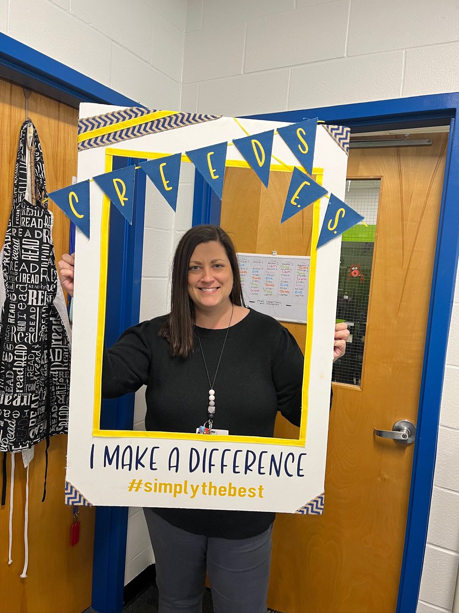 This person is thankfully full-time at Creeds this year. Our LMA creates a beautiful yearbook, is an integral part of the Sunshine Committee, and manages all things library. Mrs. Mraz, YOU Make a Difference! @vbschools