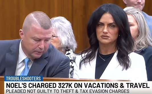 INDIANA: Republican TV star sheriff Jamey Noel accused of stealing $5m in taxpayer money and blowing it on vacations, luxury cigars and plastic surgery [yes, that's his wife, Misty, beside him]. msn.com/en-us/news/cri…