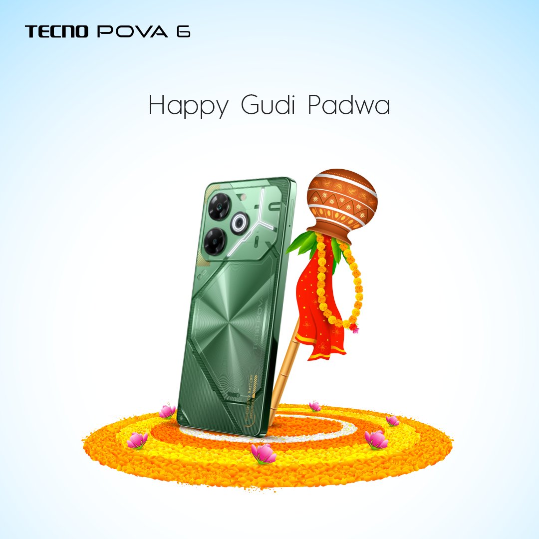 Wishing you and your loved ones a joyous and prosperous Gudi Padwa! May this auspicious occasion bring abundance, happiness, and new beginnings into your life. Happy Gudi Padwa! #Pova6Pro5G #BetterFasterStronger
