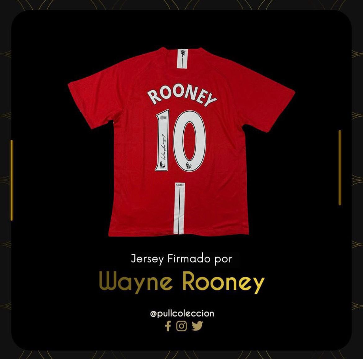 Jersey firmado por Wayne Rooney.⚽️

#PullColeccionables | #ManchesterUnited
