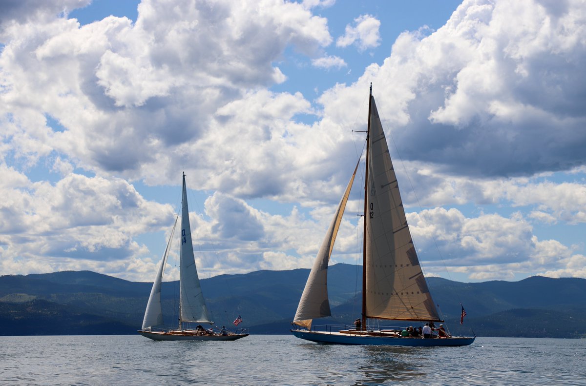 Built in the late 1920s, our two historic Q-class racing sloops are an integral part of the experience at Flathead Lake Lodge. We set sail daily during the summer on Flathead Lake, the largest natural freshwater lake in the west. #Montana