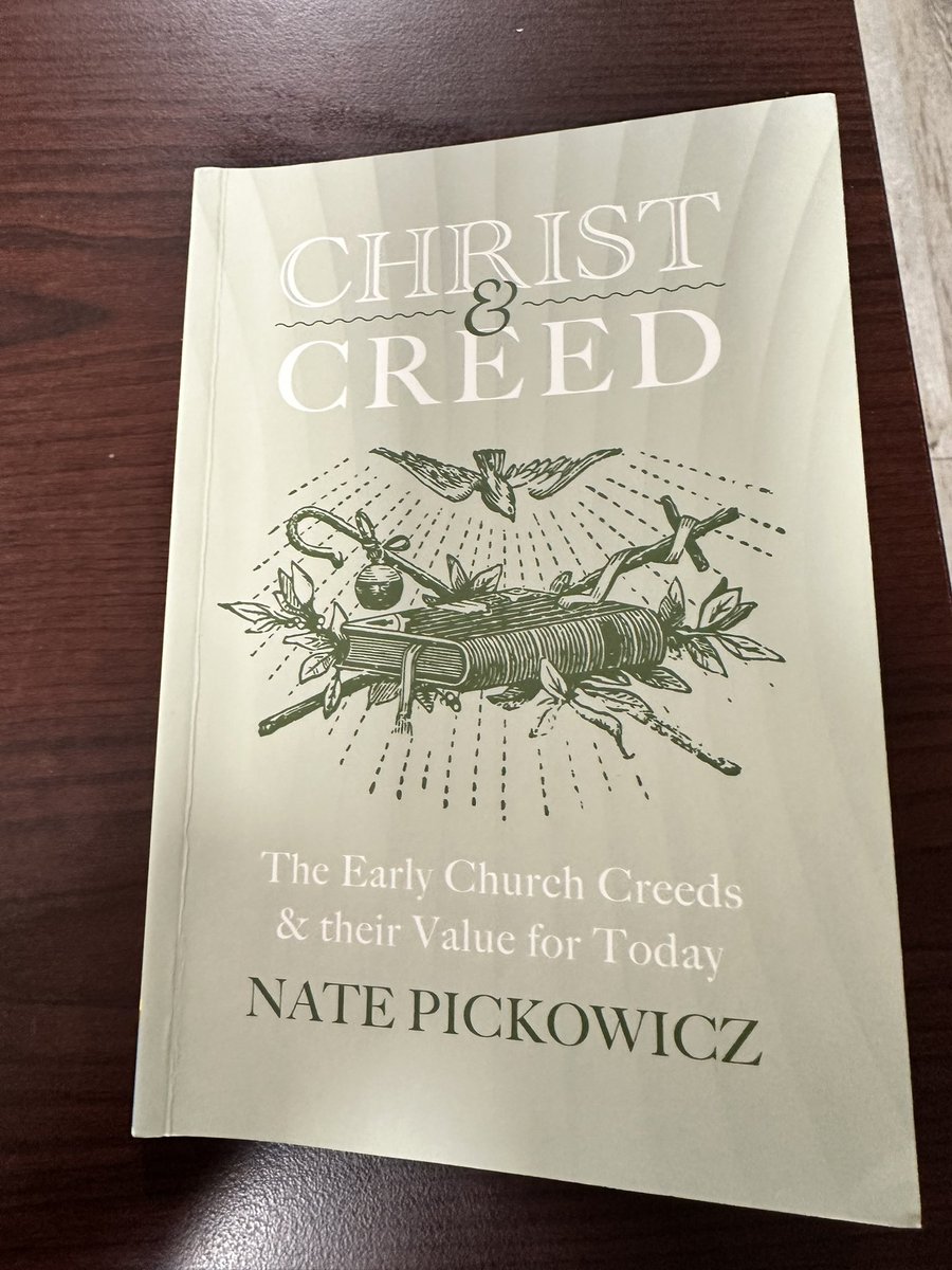 Finished this wonderful little book over the weekend. It is a great primer on the Apostles, Nicene, and Anthansian Creeds along with the Chalcedon Definition. @NatePickowicz did an outstanding job as always. I highly recommend it.