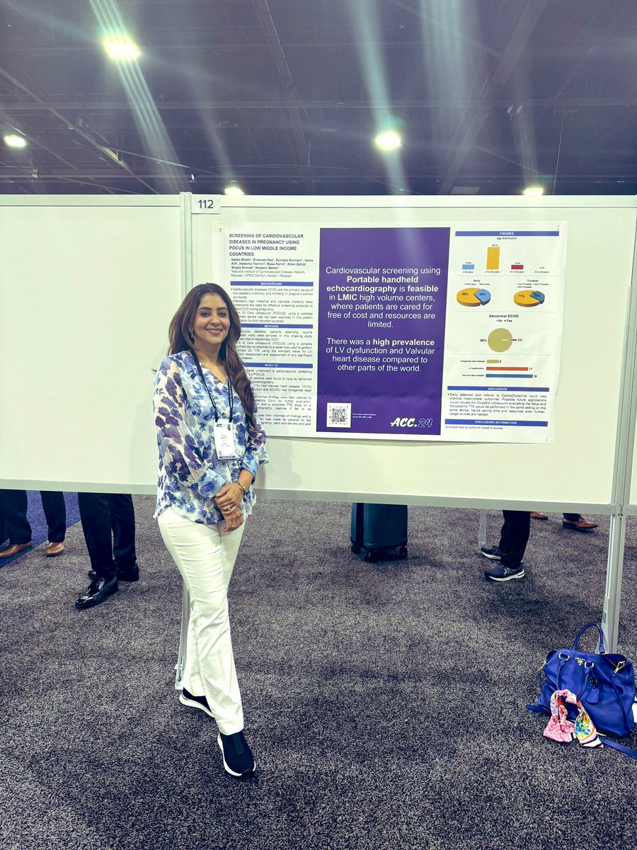 Day 3: Presented our work on using POCUS to screen for Cardiovascular Diseases in LMIC #ACC2024 @ahakeem143 @nicvd_karachi @NicvdImaging