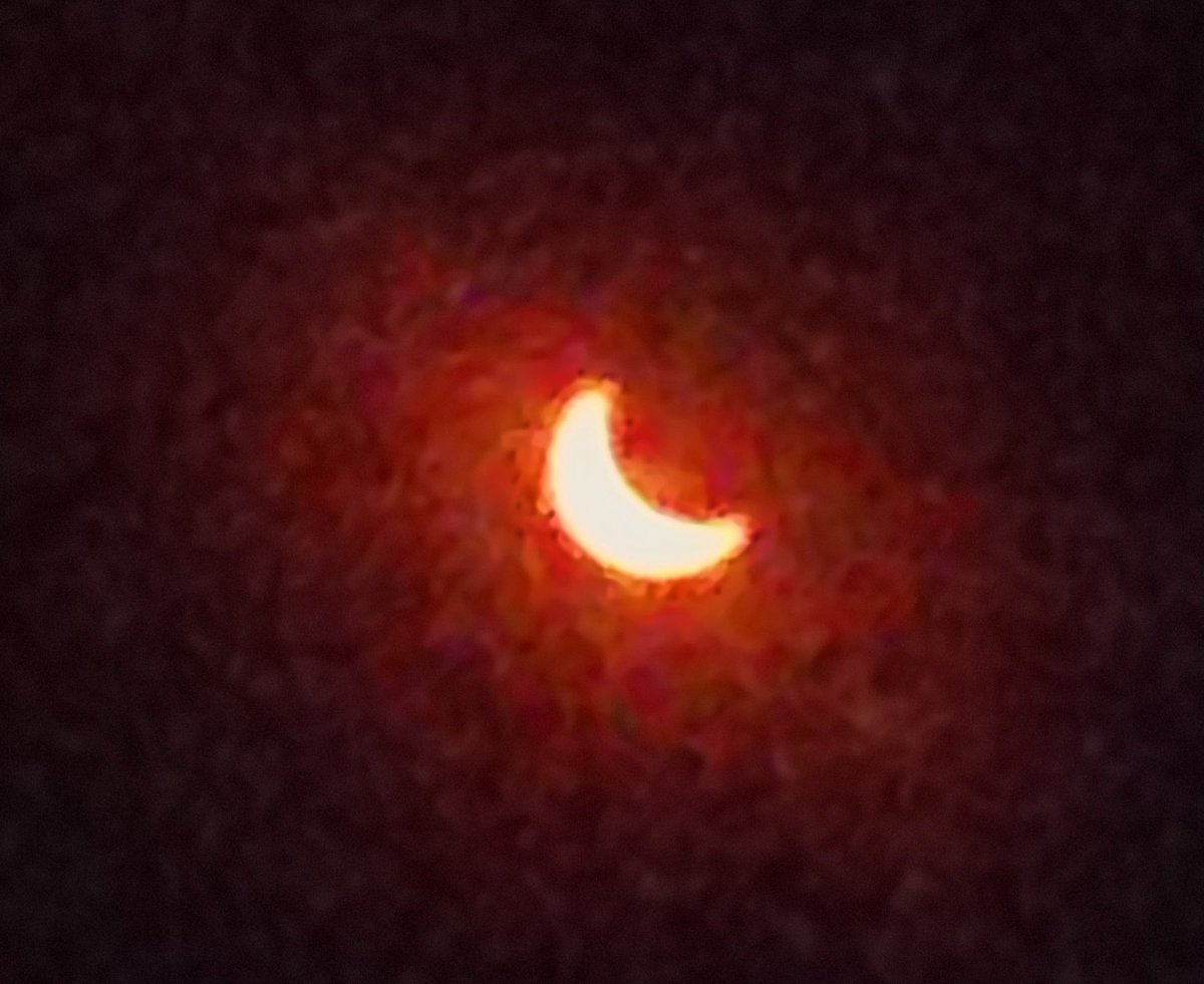 With my cousin Karla watching the Solar Eclipse 2024 🌑☀️