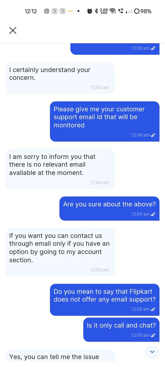 RaoAkarsh's tweet photo. @flipkartsupport  I have a genuine question. I received the below from 24/7 chat support. Is this true?? https://t.co/gfBrxxACAH