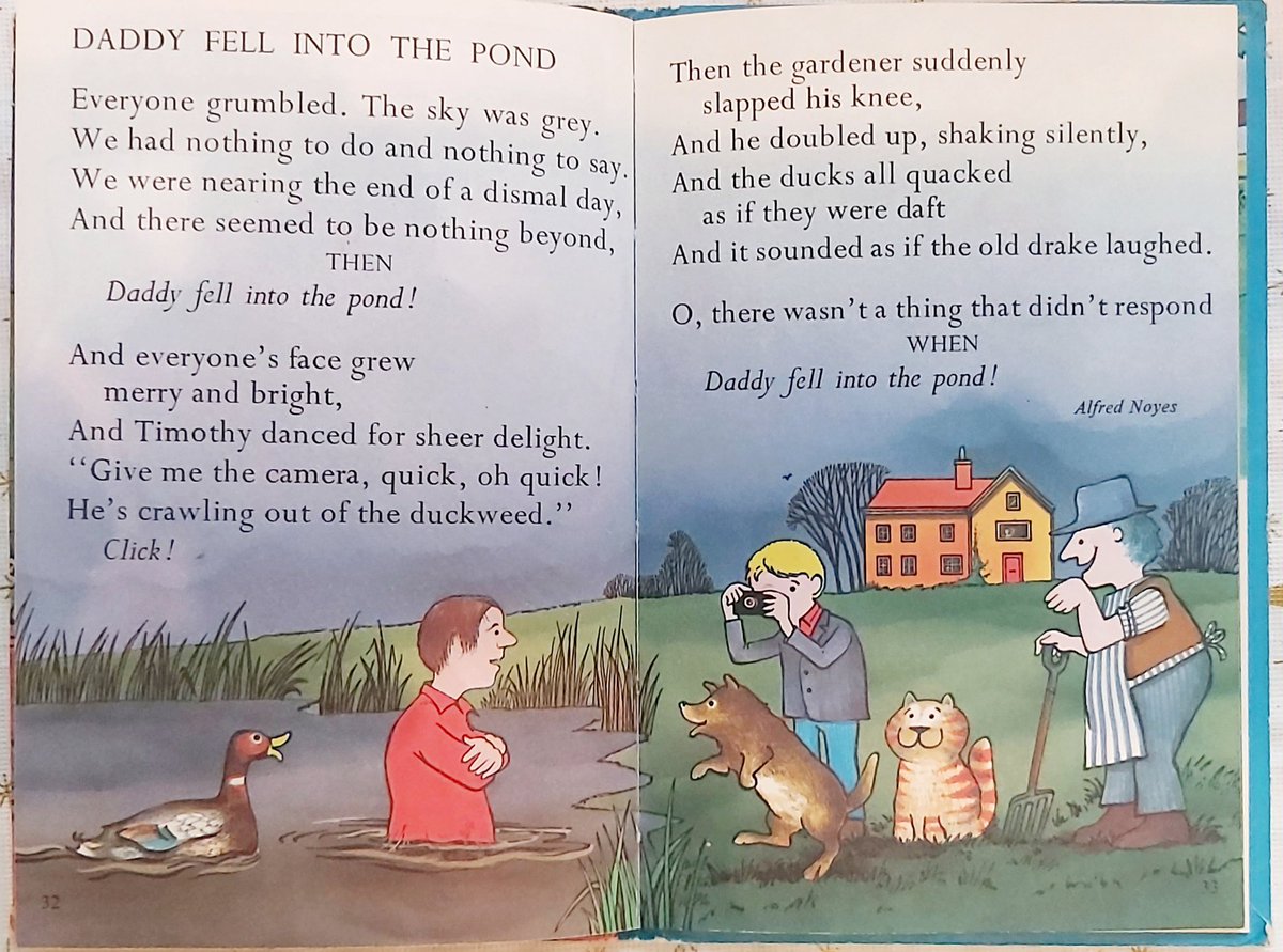 Margaret's been reminiscing about one of her favourite rhymes from one of her favourite books. Here's 'Daddy Fell Into The Pond', from the Ladybird book of Bedtime Rhymes.
