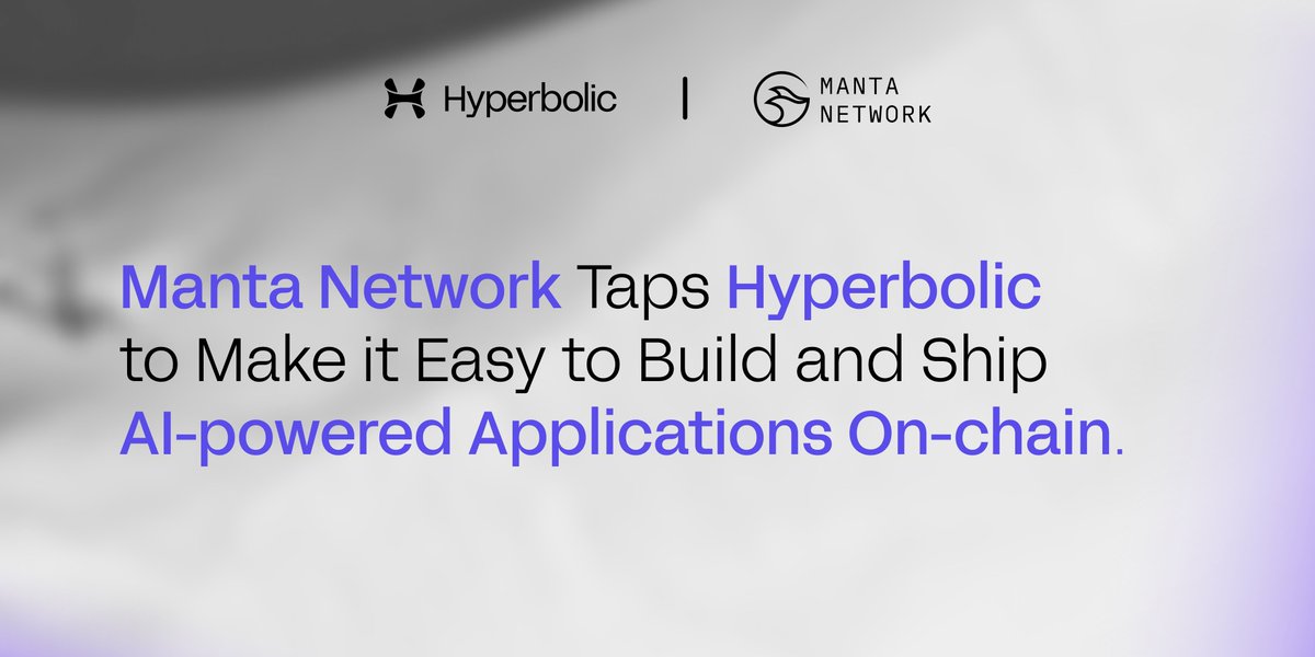 ICYMI we're really proud to celebrate our newest partnership with @MantaNetwork. We're teaming up with to power the full AI development lifecycle, from training to deployment and inference. Keep reading to get all the details 🧵👇