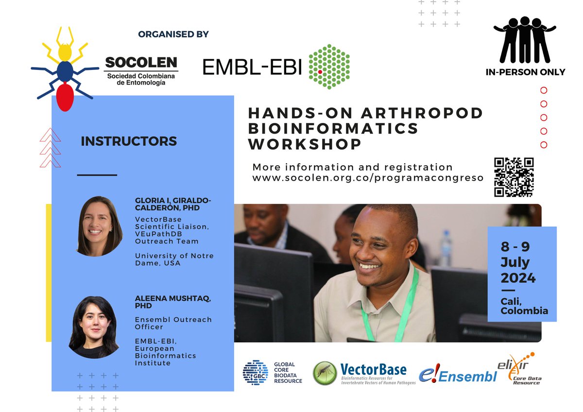 🎉 Exciting news! Join us to dive into web-based data mining resources for arthropod genomes, transcriptomes, and proteomes. Open to all, even if you're not attending our Annual Meeting. Let's explore arthropod omics data together! 🦋🔍 #Science #Cali 🌿🔬trainingcontent.embl.org/socolen-arthro…