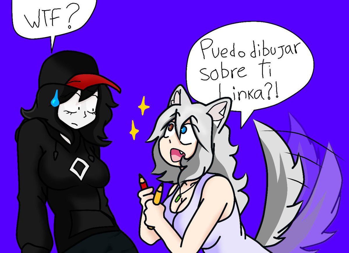 JuanchianAlt's tweet photo. Para no perder la practica -w- 💜
(Y no, no estoy de regreso aun)

Caroline &amp; Sketch from: @ItaMorg_ 
Lineart &amp; color from: me

#LinkaOC #OC #Fanart #digitalart #art #ArtistOnTwitter #ArtistOnX #dibujodigital https://t.co/eifHA9t7dA
