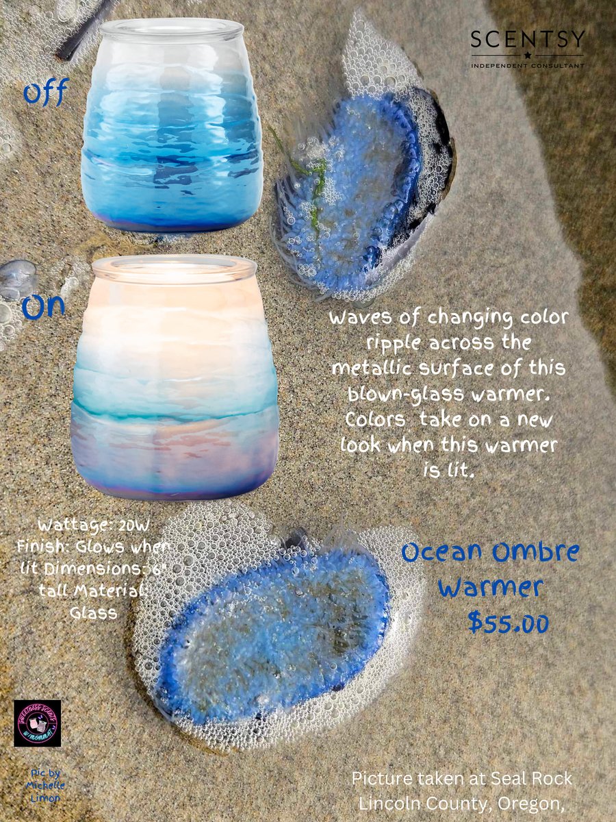 Ocean Ombre Warmer
lisavaughn.scentsy.us/party/18196125…
#ocean #sea #beach #beachvibes #beachlife #nauticaldecor #homedesign #warmer