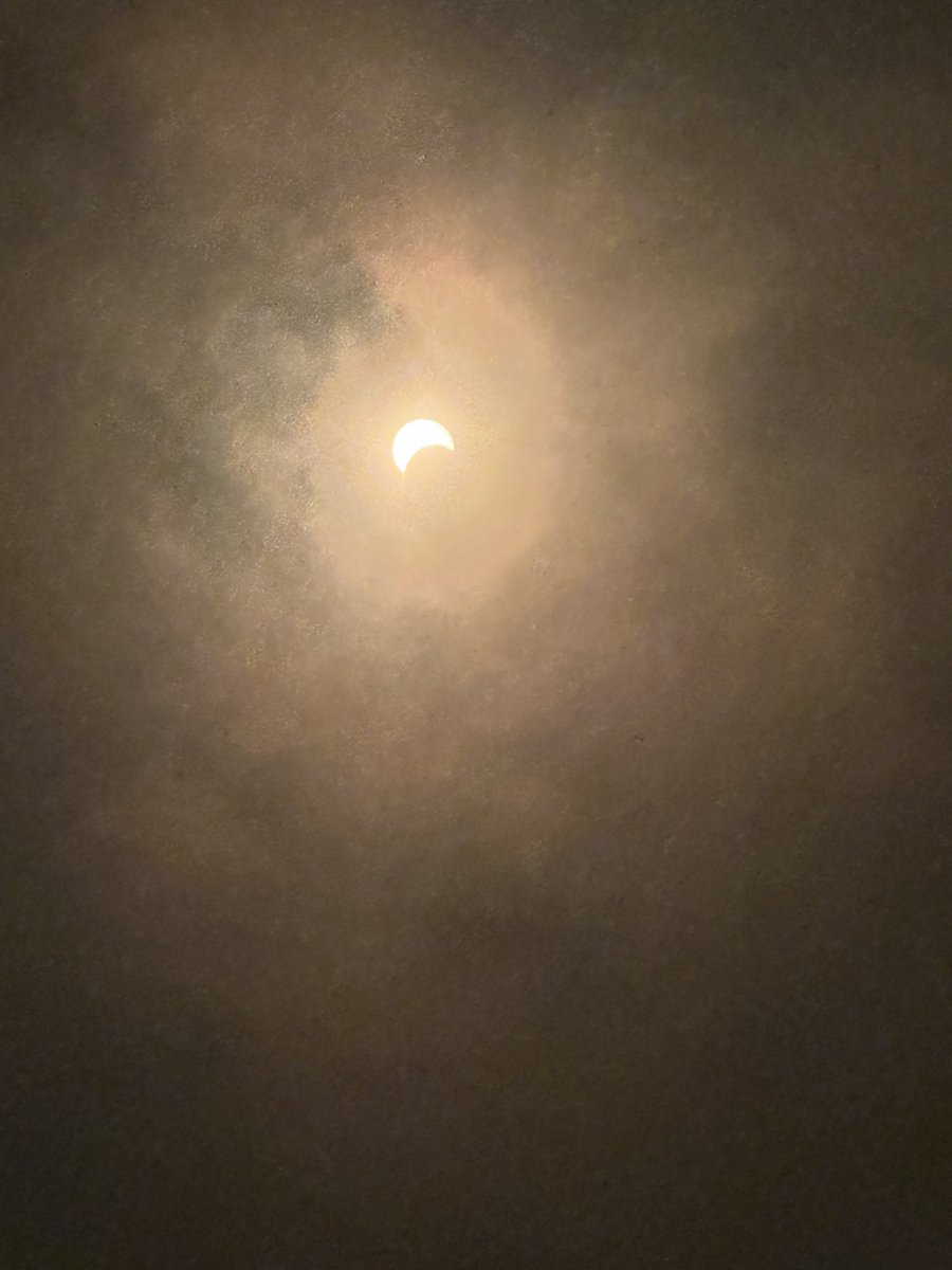 Breaks in the clouds in Buffalo. #Eclipse2024