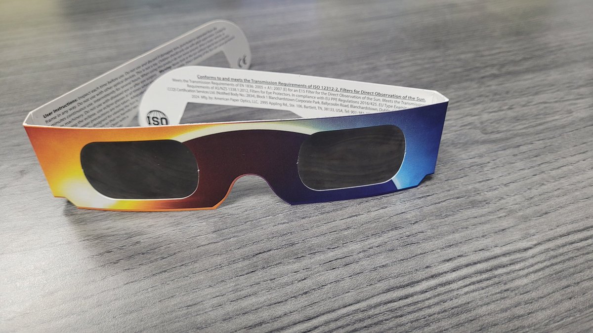 For sale. Super solar NASA-approved mega polarized eclipse glasses. Only used once. $2044. 😎 #eclipse #Eclipse2024 #TotalSolarEclipse2024