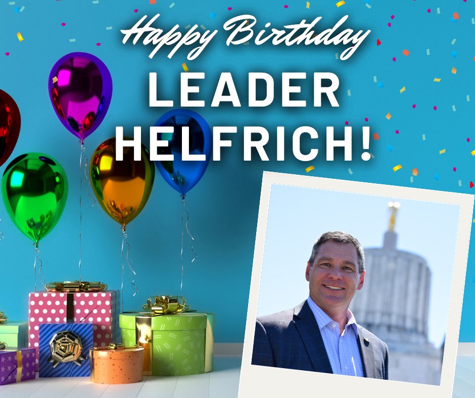 Happy Birthday Leader @JeffHelfrichOR! Oregon is a better place because of the things we got done under your leadership this year. - House Republican Staff