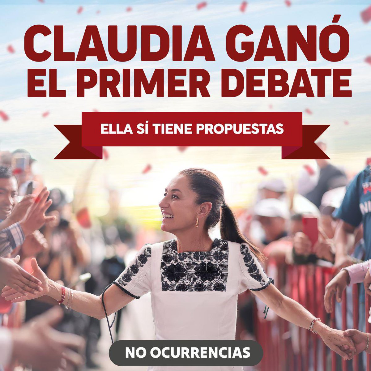 Una mujer con un inmenso amor a México ❤️🙏  

#ClaudiaGanaDebate
#ClaudiaGanó