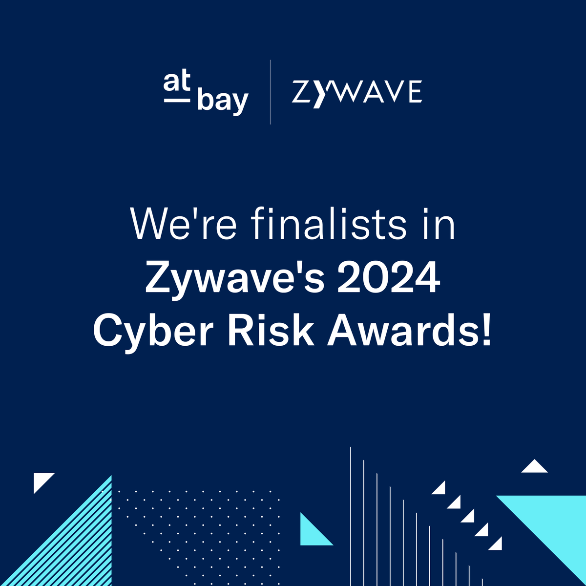 At-Bay's nominated for three @Zywave Awards! 🌟 Cyber Visionary (Rotem Iram, CEO) 🛡 Pre-Breach Team of the Year 🏅 Cyber Insurer of the Year Help us win! Vote now: zywave.cventevents.com/event/90035d9b… #CyberRiskAwards2024