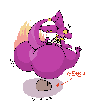 Kobolds have such wide butts to break open rocks and harvest their valuable shiny gems and crystals. Sure, it's all fat in those cheeks, but somehow the rock is always broken when they stand back up through force of Kobold Will