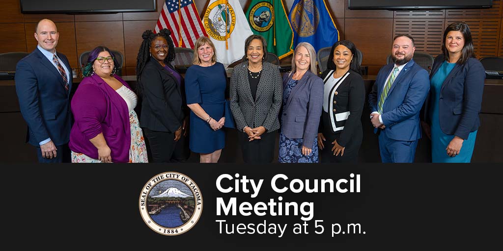 Join us for the April 9 #TacCouncil Mtg. at 5 PM. Agenda & how to attend ➡️ ow.ly/eu6750RaOuL. To submit a public comment relating to an agenda item, email cityclerk@cityoftacoma.org at least 24 hrs. in advance, or you can speak during the meeting. cityoftacoma.org/councilmeetings