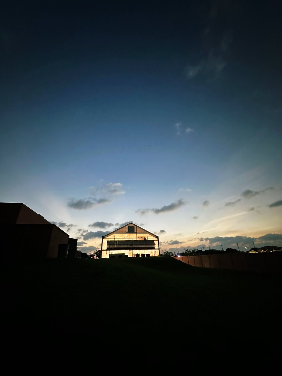 The eclipse had the greenhouse GLOWING on our hill here at TECC-West ⭐️